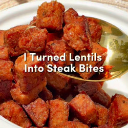 Lentil Steak Bites
