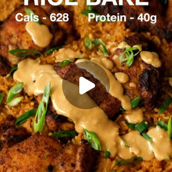 Peanut Chicken &amp; Rice Bake