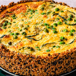 Courgette And Pea Quinoa Tart