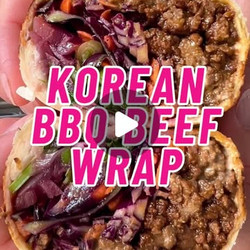 Korean Bbq Beef Wrap With Crunchy Slaw &amp; Sriracha Yogurt