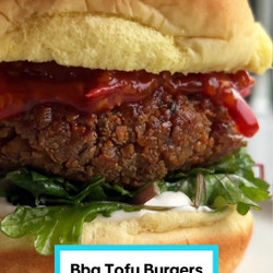 Barbecue Glazed Tofu Burgers
