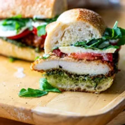 Chicken Schnitzel Pesto Sandwich