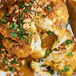 Whole Roasted Satay Cauliflower