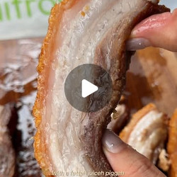 Crispy Pork Belly With Asian Festive Sides