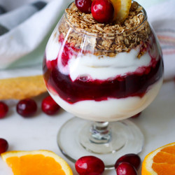Leftover Cranberry Sauce Parfait