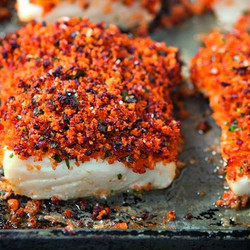 Baked Fish With Chorizo Crust - Recipes - Hairy Bikers