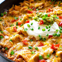 One Pan Chicken Enchilada Skillet