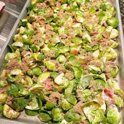 Roasted Bacon Brussels Sprouts