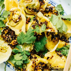 Broccoli Wontons With Umami Crisp Recipe