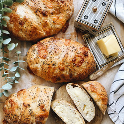 No-knead Parmesan And Poppy Seed Crusty Bread