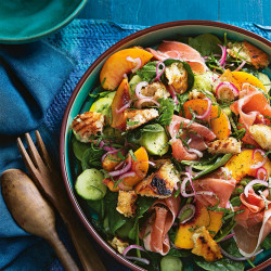 Peach &amp; Proscuitto Panzanella Recipe | Woolworths
