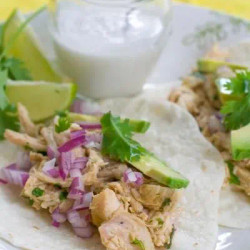 Coconut-lime Pulled Chicken Tacos