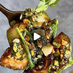 Sautéed Zucchini Salad With Lemon, Basil &amp; Pistachio Oil