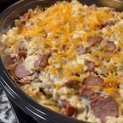 Sausage and Hashbrown dump casserole