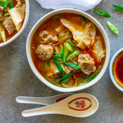 Deconstructed Wonton Soup