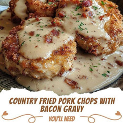 Country Fried Pork Chops With Bacon Gravy