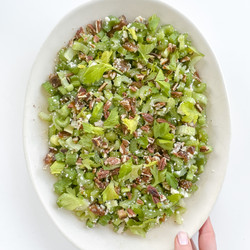 Celery Chopped Salad With Dates, Feta And Nuts (vegetarian, Gluten-free)
