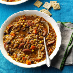 Southwest Barley &amp; Lentil Soup
