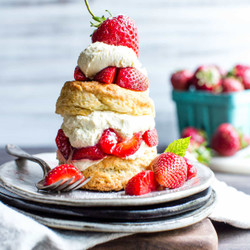 Strawberry Shortcake With Sourdough Discard Biscuits