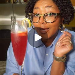 Blueberry Basil French 75