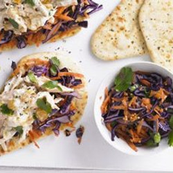 Coronation Chicken Naans With Indian Slaw
