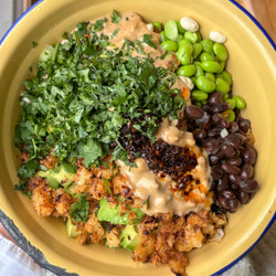 Black Bean Crispy Rice Salad With Satay-style Sauce