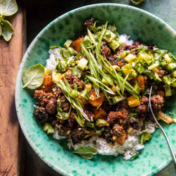 20 Minute Sticky Ginger Sesame Pineapple Beef