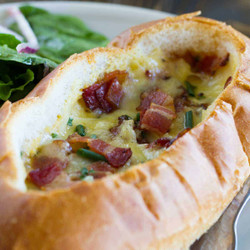 Baked Egg, Bacon And Cheese Boats