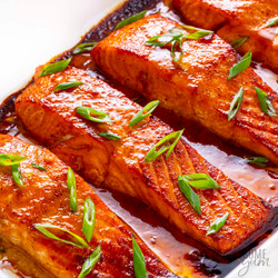 Keto Salmon Recipe (sugar-free Honey Glaze!)