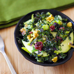 Apple Kale Salad With Mint Yogurt Dressing