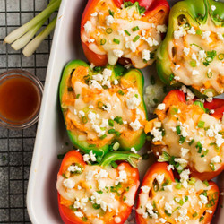 Buffalo Chicken Stuffed Peppers