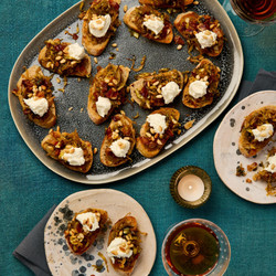 Caramelised Brussels Sprout And Panceta Montaditos