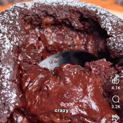 Protein molten lava cakes