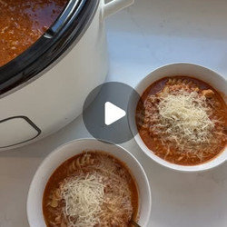 Crockpot Creamy Chicken Parmesan Soup