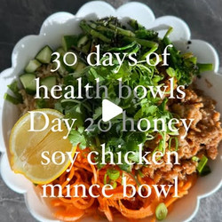 Honey Soy Chicken Mince Bowl