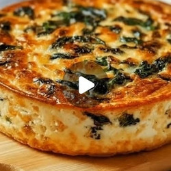 Fluffy Crustless Spinach &amp; Feta Quiche