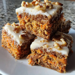 Cottage Cheese Carrot Cake Bars - Protein-packed &amp; Low-sugar