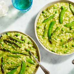 Spring Risotto With Pesto