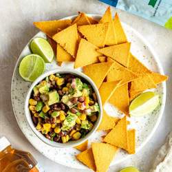 Lupin Tortilla Chips With Corn And Black Bean Salsa