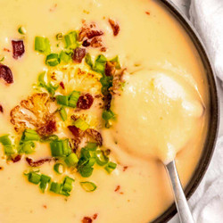 Loaded Cauliflower Soup