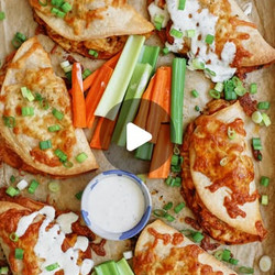 Buffalo Chicken Sheet Pan Tacos