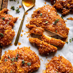 Baked Crunchy Hot Honey Chicken