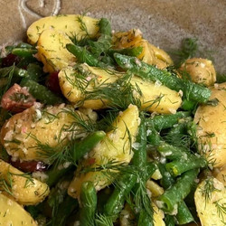Potato &amp; Green Bean Salad With Capers, Olives, And Dill
