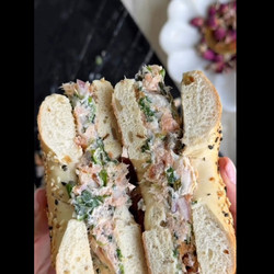 Lox Salad Bagel