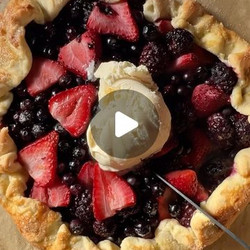 Mixed Berry Galette With Vanilla Bean Ice Cream