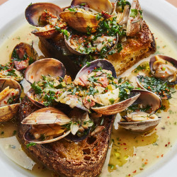 Clam Toasts With Pancetta