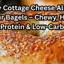 Fluffy Cottage Cheese Almond Flour Bagels