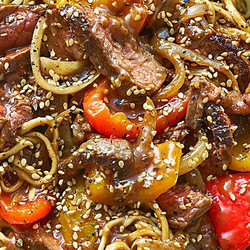 Pepper Steak With Noodles