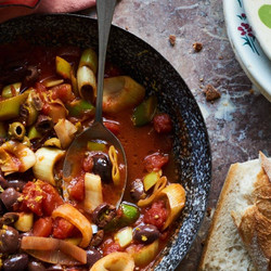 Leek Stew With Olives