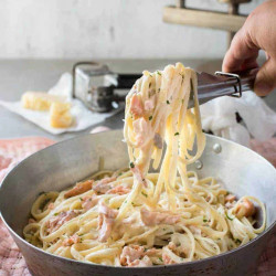 Salmon Alfredo Pasta